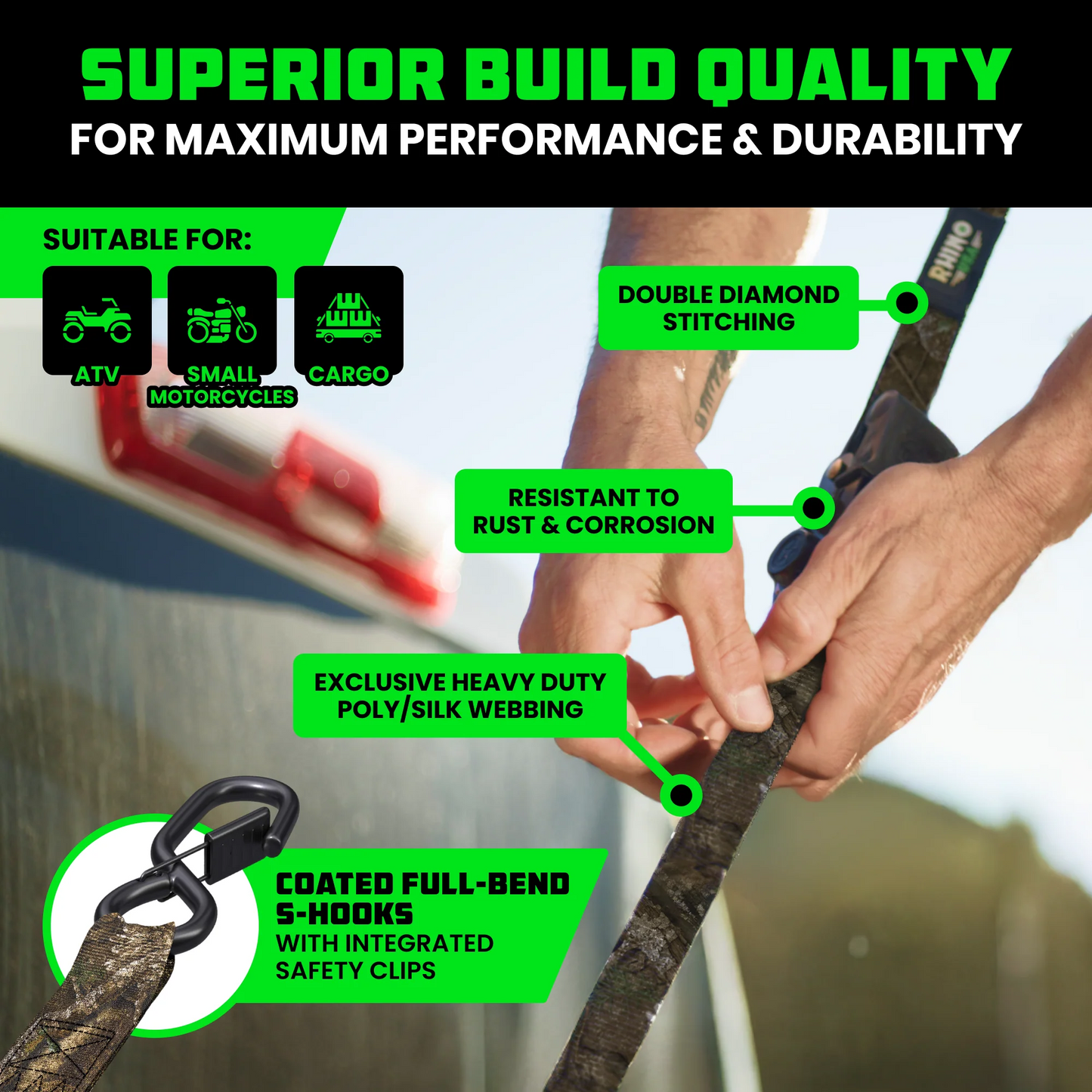 Retractable Ratchet Straps